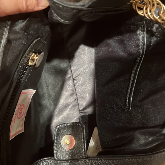 Versace H&M Black Leather Purse With Charms And Chain Handle Tags Dust Bag - Picture 8 of 13